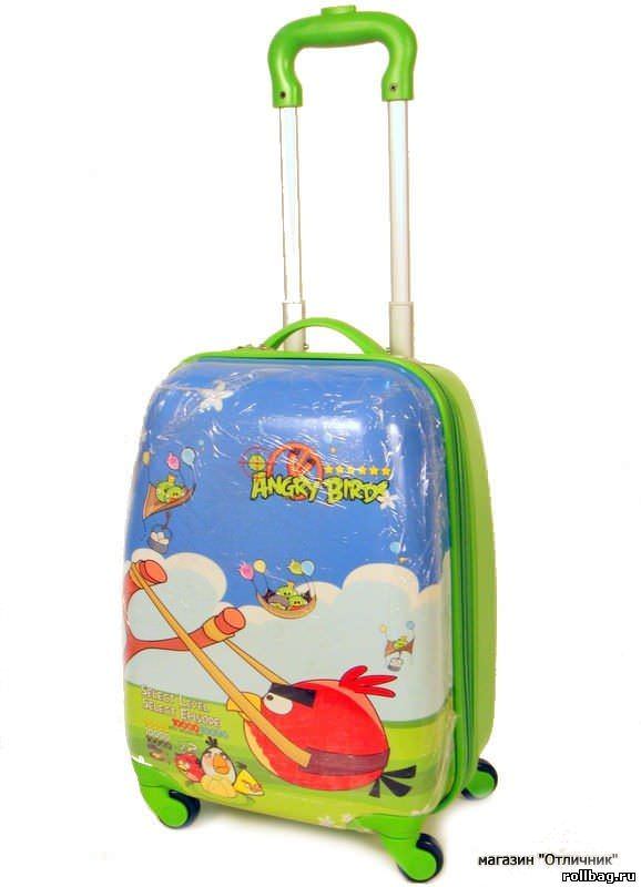Детский пластиковый чемодан Angry Birds